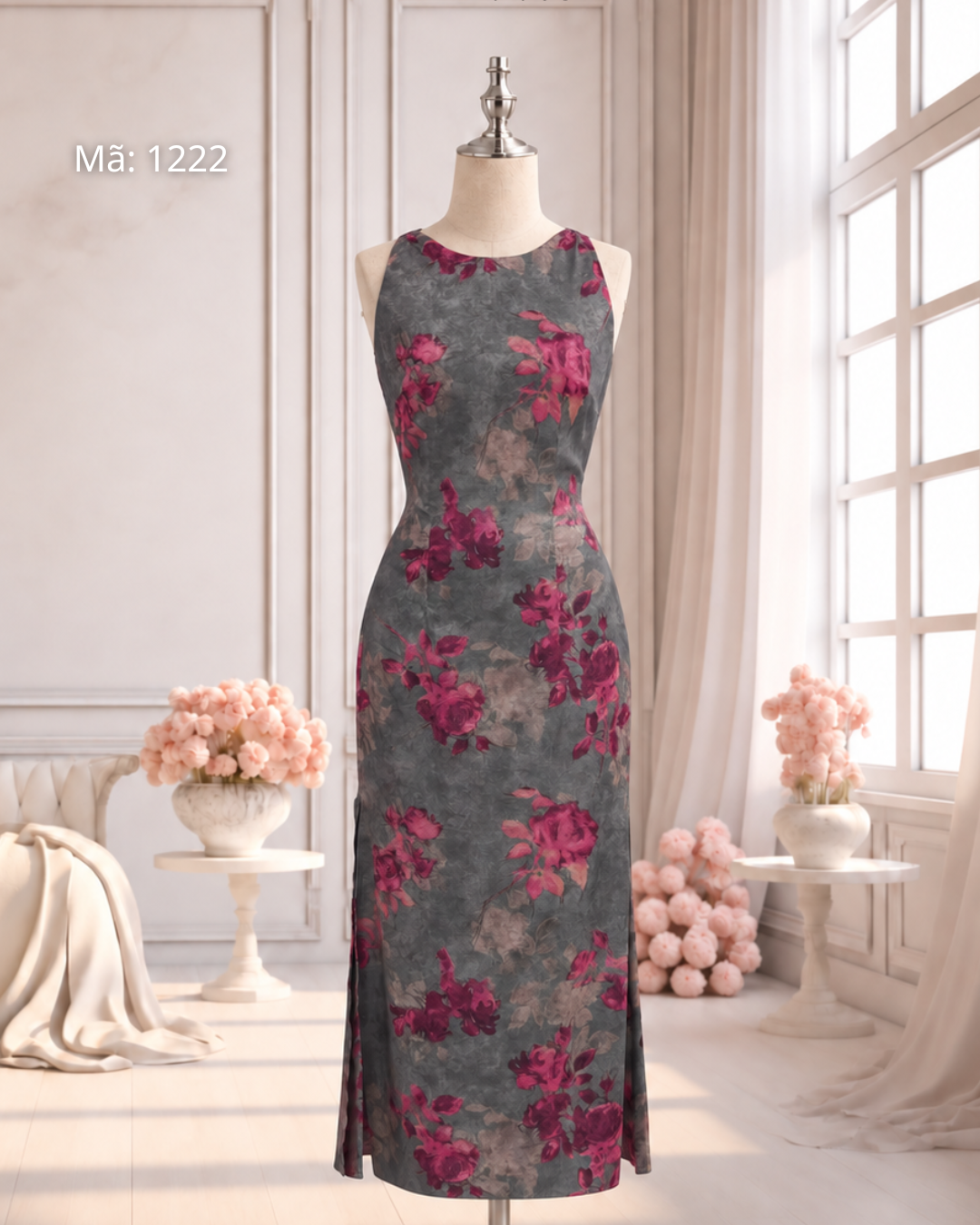 Đầm Đuôi Cá Sát Nách Hoa Hồng