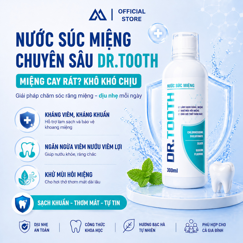 [Combo chăm sóc răng miệng] Dung dịch xịt Dr.Tooth + Nước súc miệng Dr.Tooth_thumbnail_2