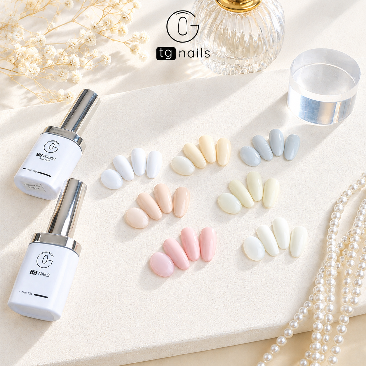 TG Nails White Gel Polish, 10g bottle