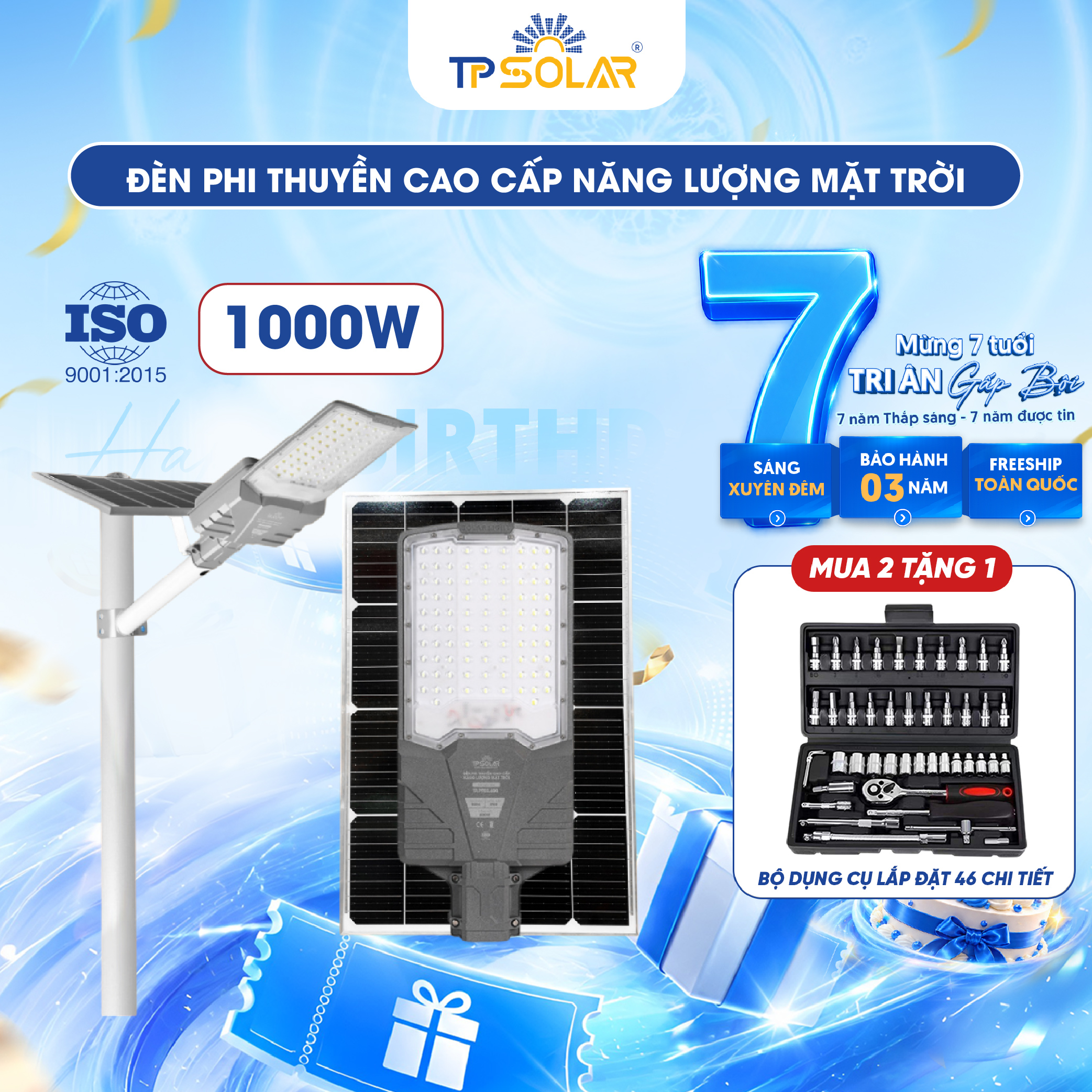 Đèn phi thuyền cao cấp năng lượng mặt trời TP SOLAR PT11