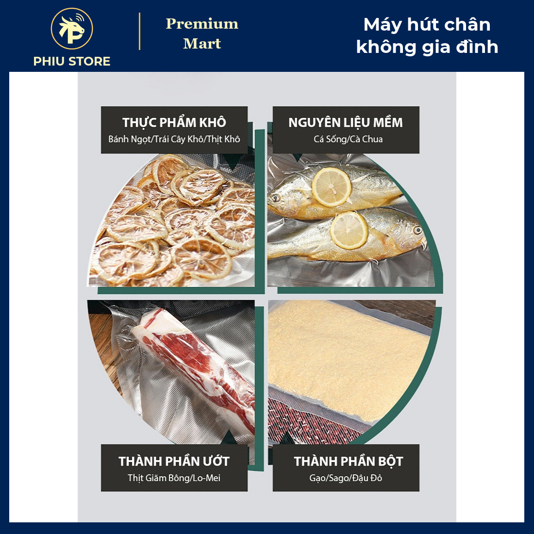 Máy Hút Chân Không Gia Đình Hút Khô Và Ướt, Hàn Miệng Túi Rộng 30 Cm - Bảo Quản Thực Phẩm - PHIU STORE_thumbnail_5