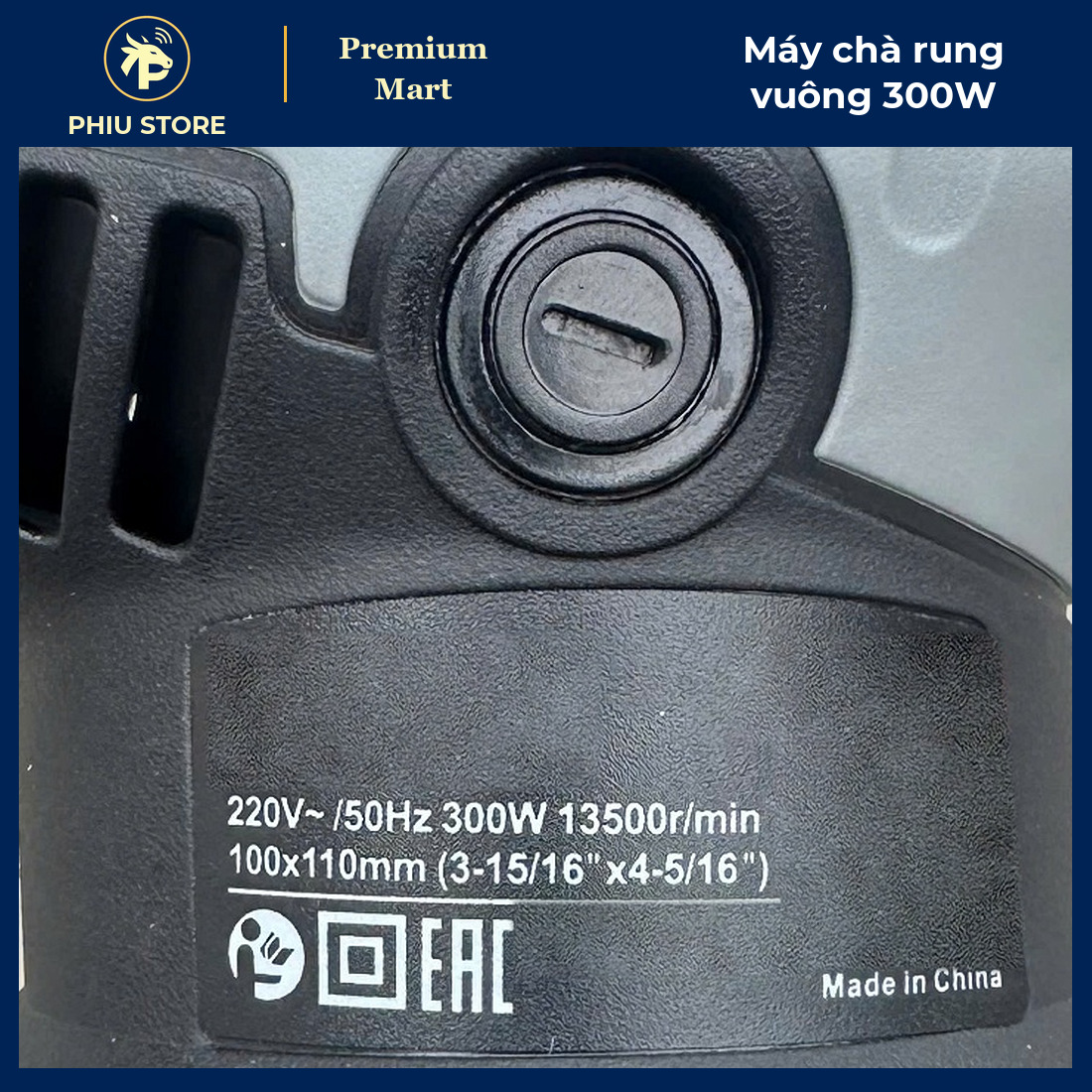 Máy Chà Nhám Rung Vuông 300W Mặt Nhám 100x110 mm Có Túi Hút Bụi - Chà Gỗ, Chà Sơn Cũ, Làm Mịn Kim Loại - PHIU STORE_thumbnail_4