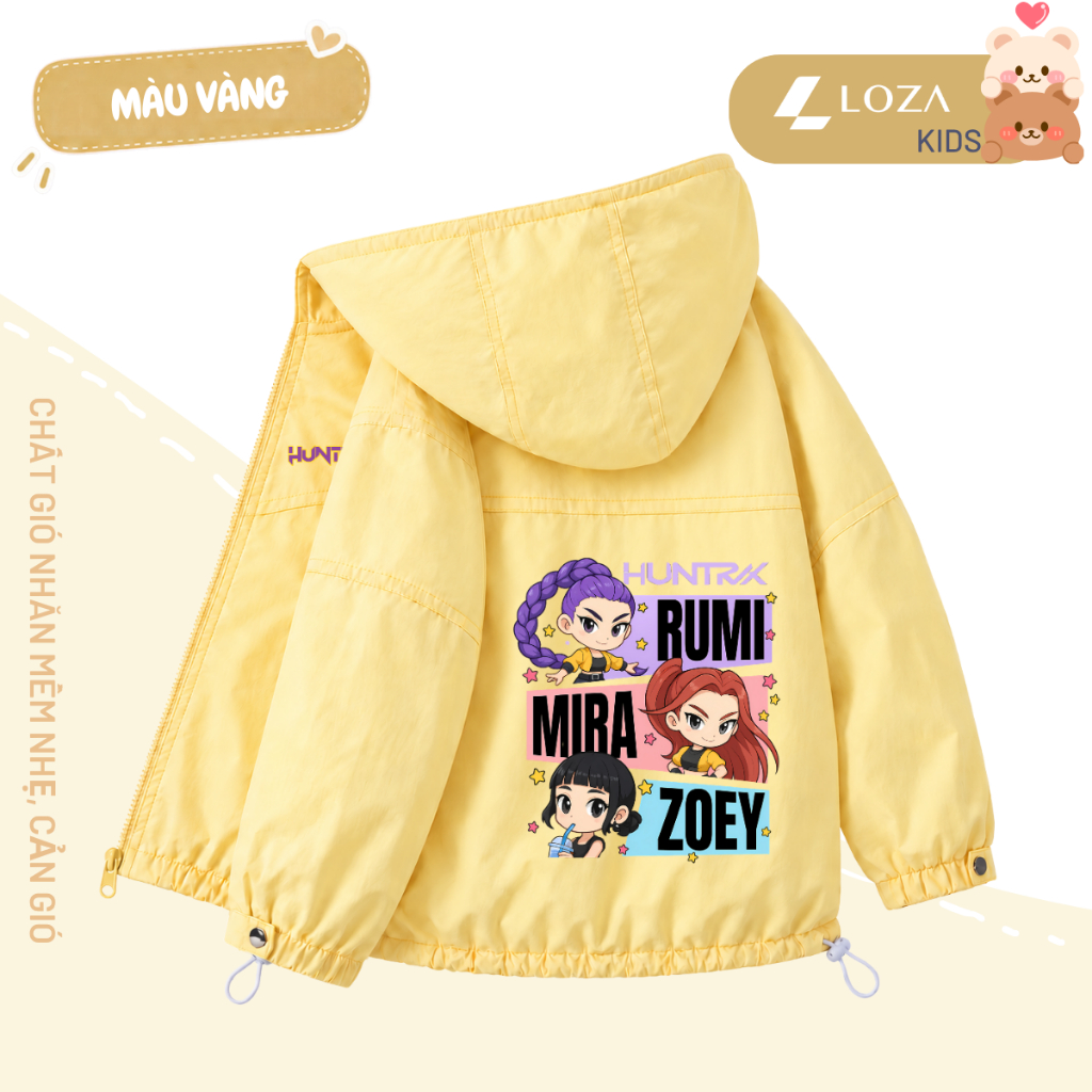Áo gió bé gái in hình các cô gái nhóm Huntrix - Loza Kids  AJ006_thumbnail_2