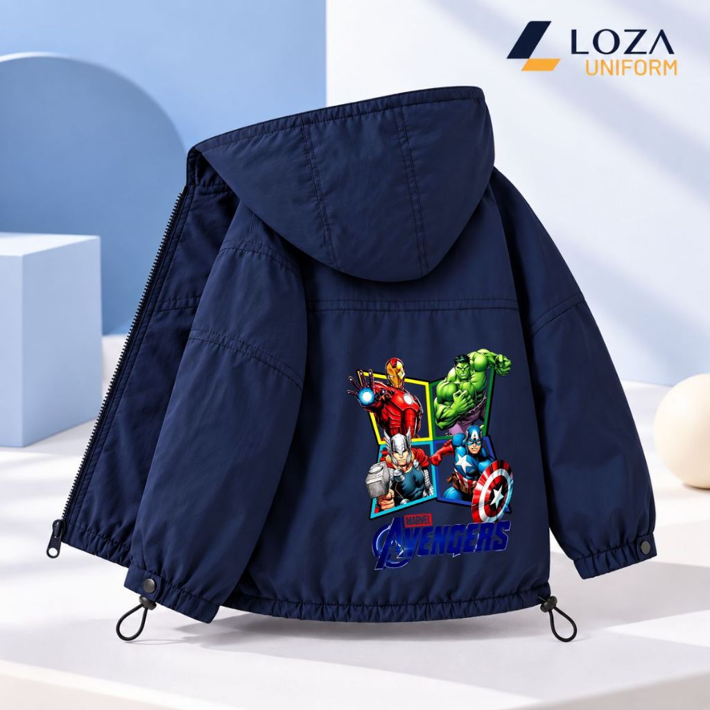 Áo gió bé trai in hình siêu nhân Avengers-  Loza Kids AJ3802_thumbnail_1
