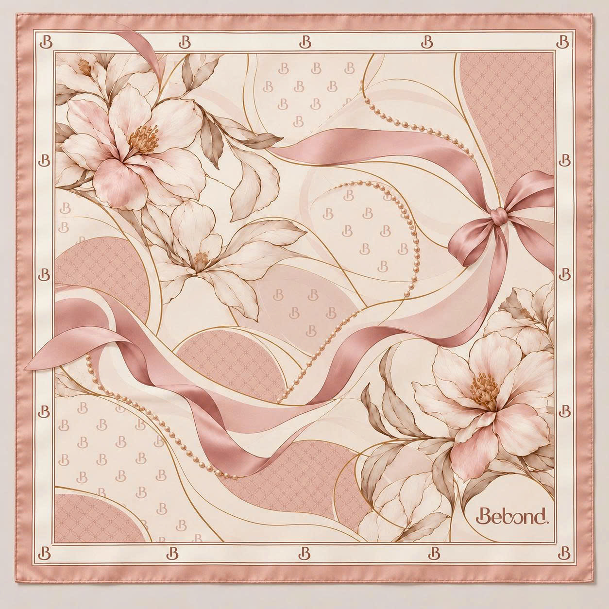 Khăn Lụa Rosalie Pink
