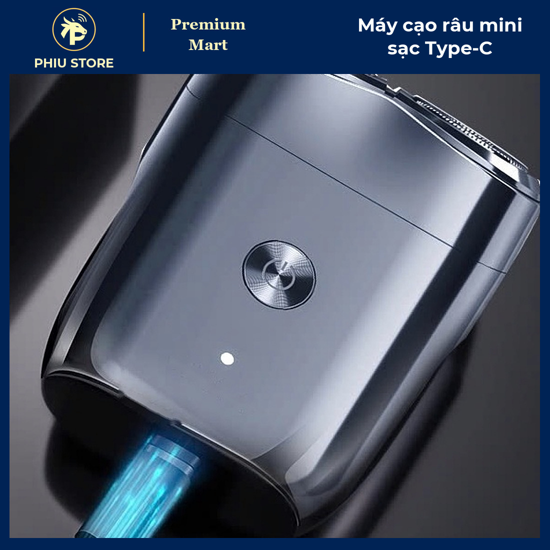 Máy Cạo Râu Mini 2 Đầu Quay Sạc Type-C, Cạo Khô Và Ướt, Thân Máy Chống Nước, Nhỏ Gọn Bỏ Túi - PHIU STORE_thumbnail_5