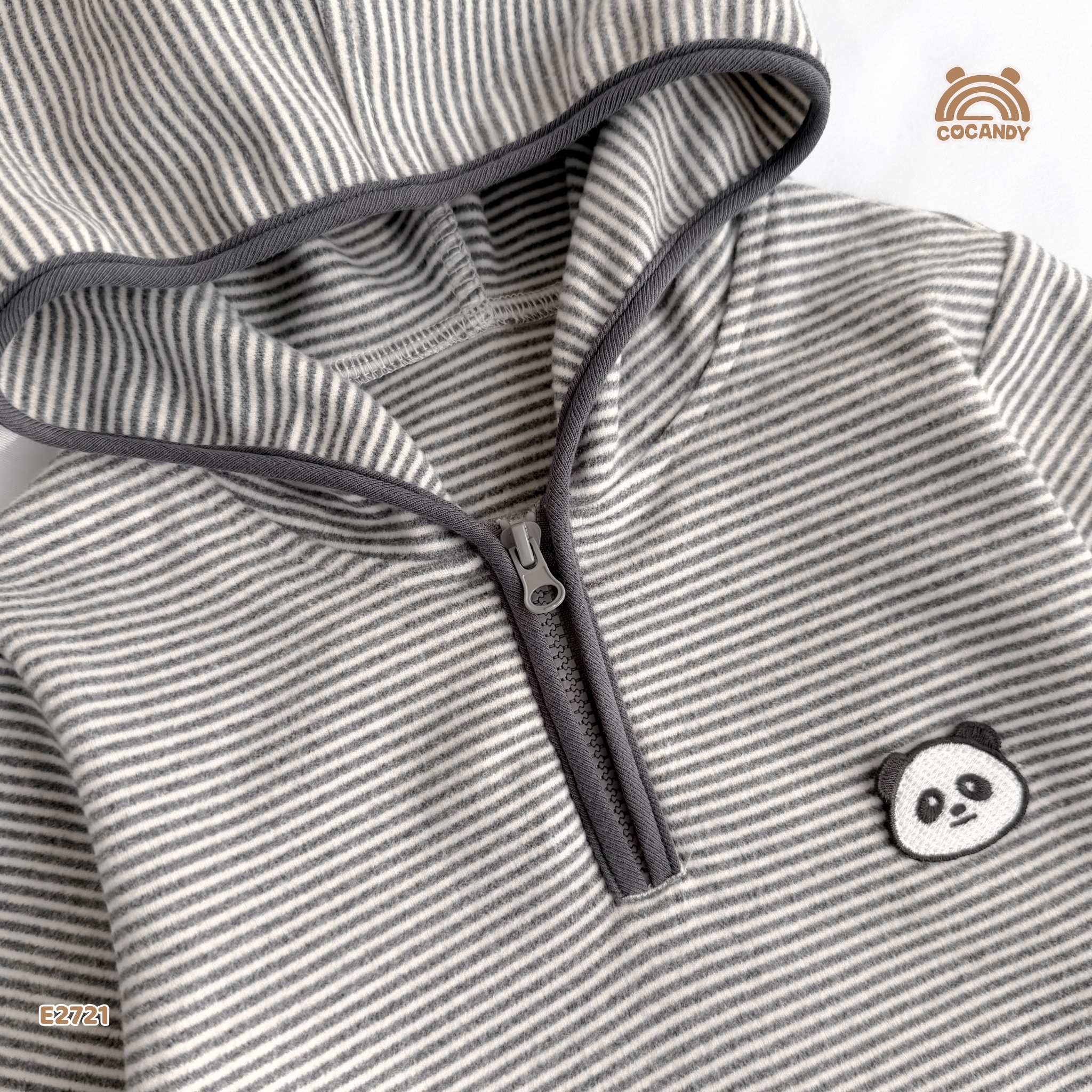 Áo dài hoodie kẻ GHI khóa kéo_thumbnail_1