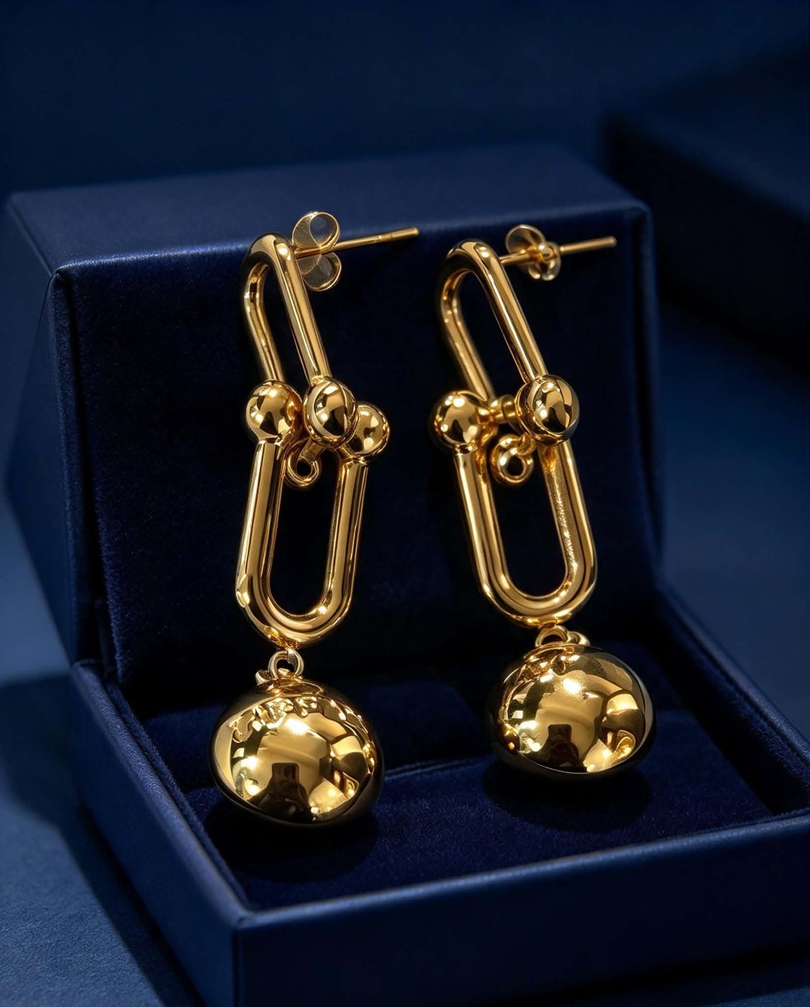 ELECTROFORMING TIFF&CO BALL DANGLING EARRING