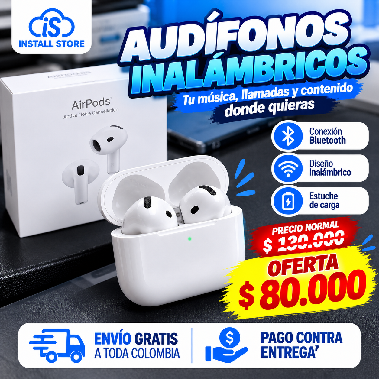 Audífonos Genéricos Serie 4 1.1 Bluetooth | Sonido Inalámbrico y Portátil