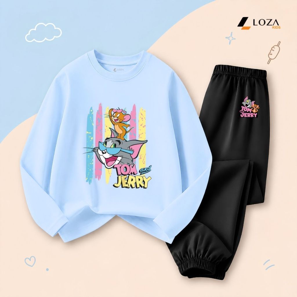 Set bộ Thu - Đông bé trai, bé gái hình Tom & Jerry - Loza Kids BW765_thumbnail_2