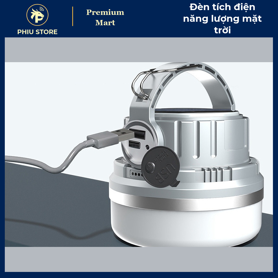 Đèn Tích Điện Năng Lượng Mặt Trời Sạc Type-C, Có Móc Treo, Chống Thấm Nước - Đèn Cắm Trại, Đèn Dự Phòng Mất Điện - PHIU STORE_thumbnail_3