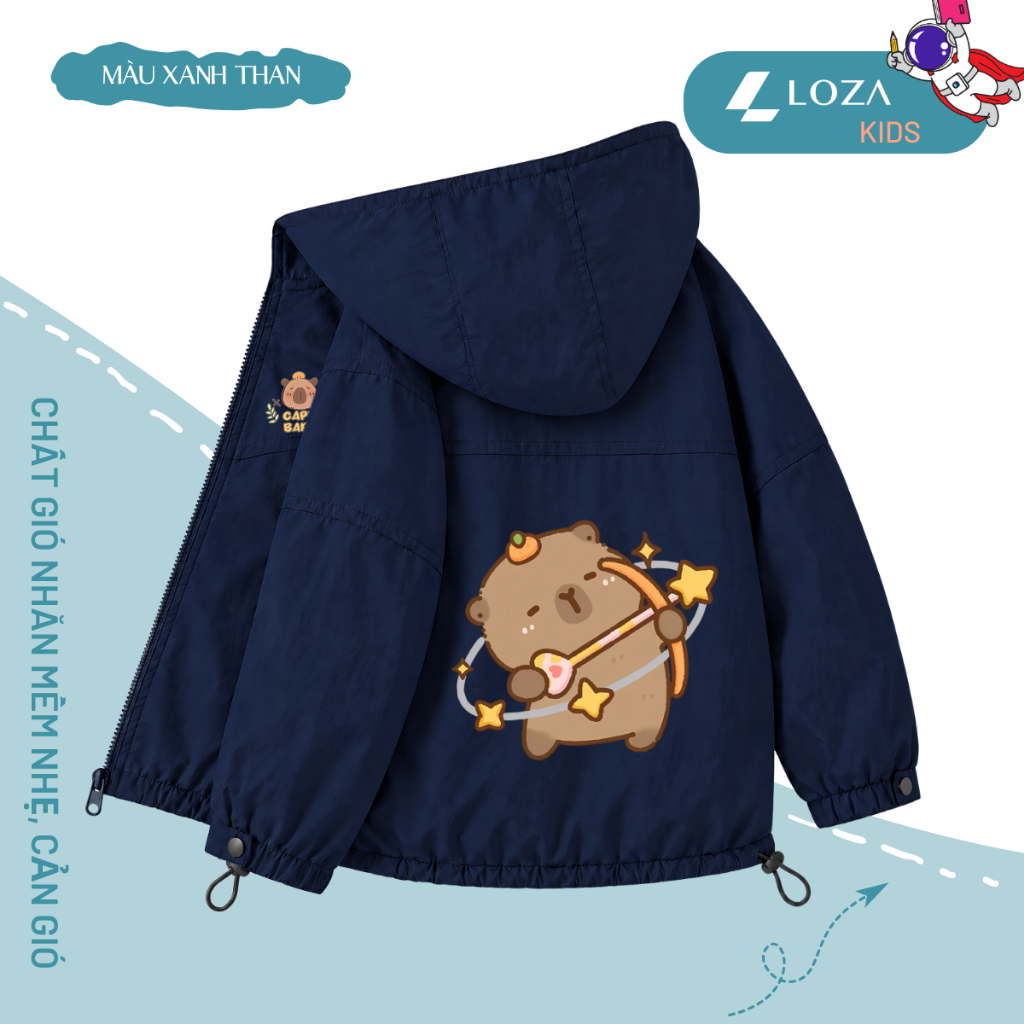 Áo gió bé trai, bé gái in hình Cappy Bara - Loza Kids  AJ004_thumbnail_3