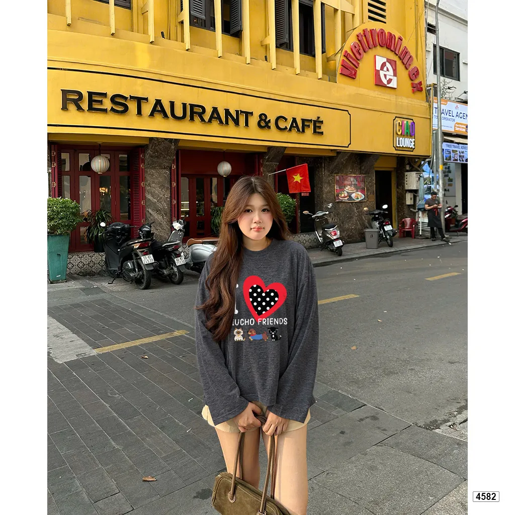 Áo thun dài tay Miucho hình thú cưng dễ thương 4582_thumbnail_4