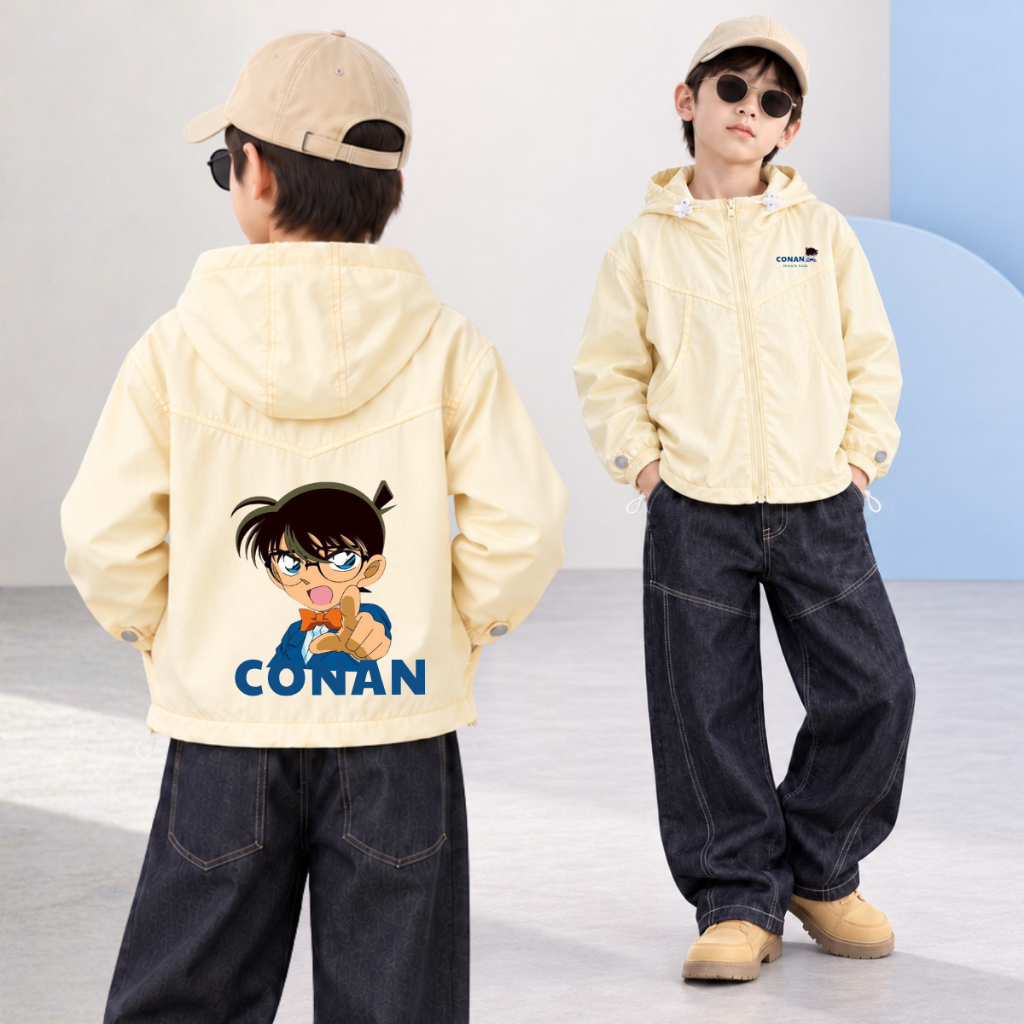 Áo gió bé trai in hình Conan, Doraemon, Mickey -  Loza Kids AJ001_thumbnail_1