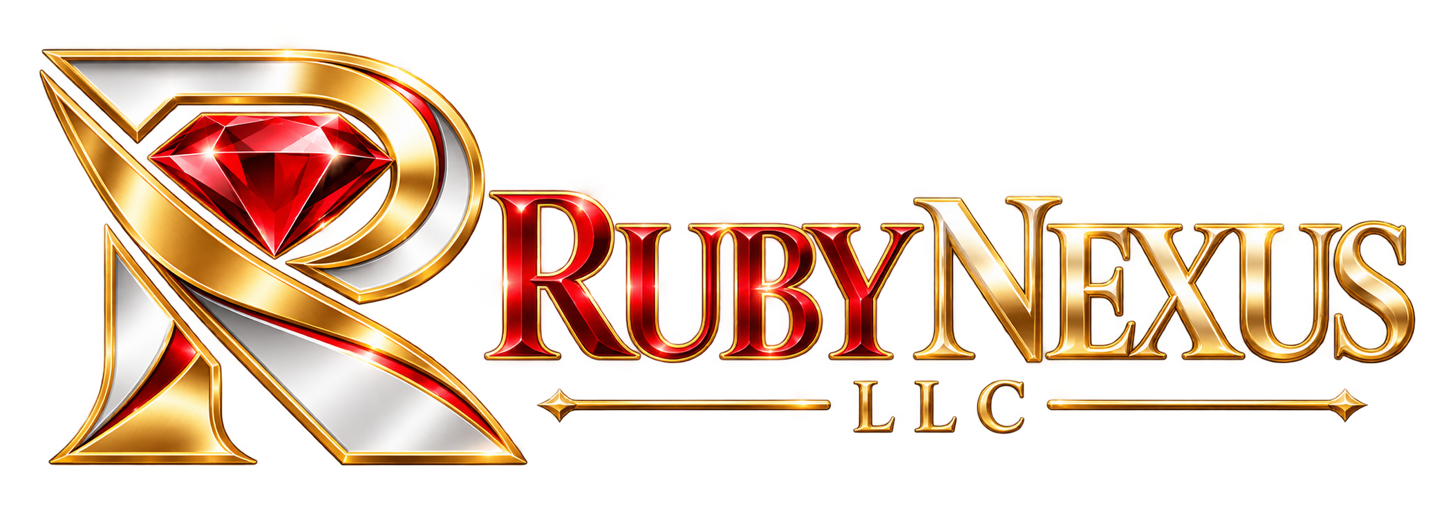 Logo kim cương Ruby Nexus sang trọng