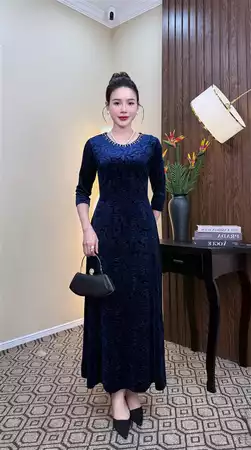 Đầm dáng dài tay lỡ A812_thumbnail_1