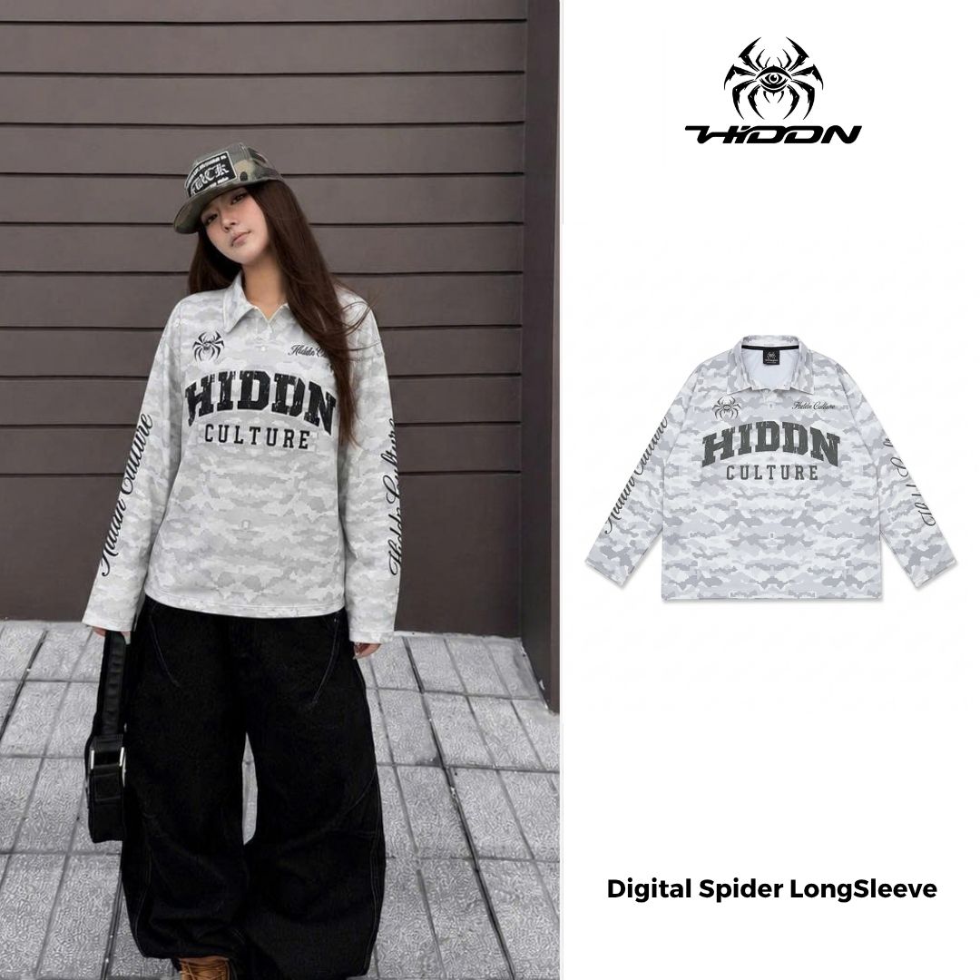Áo Thun Polo Form Boxy Tay Dài HIDDN Digital Spider_thumbnail_0