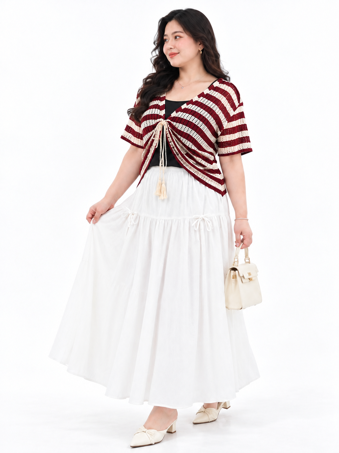 BIGSIZE NỮ - Sét áo kiểu kèm áo 2 dây dành cho nàng 55-90kg V-AK132_thumbnail_1