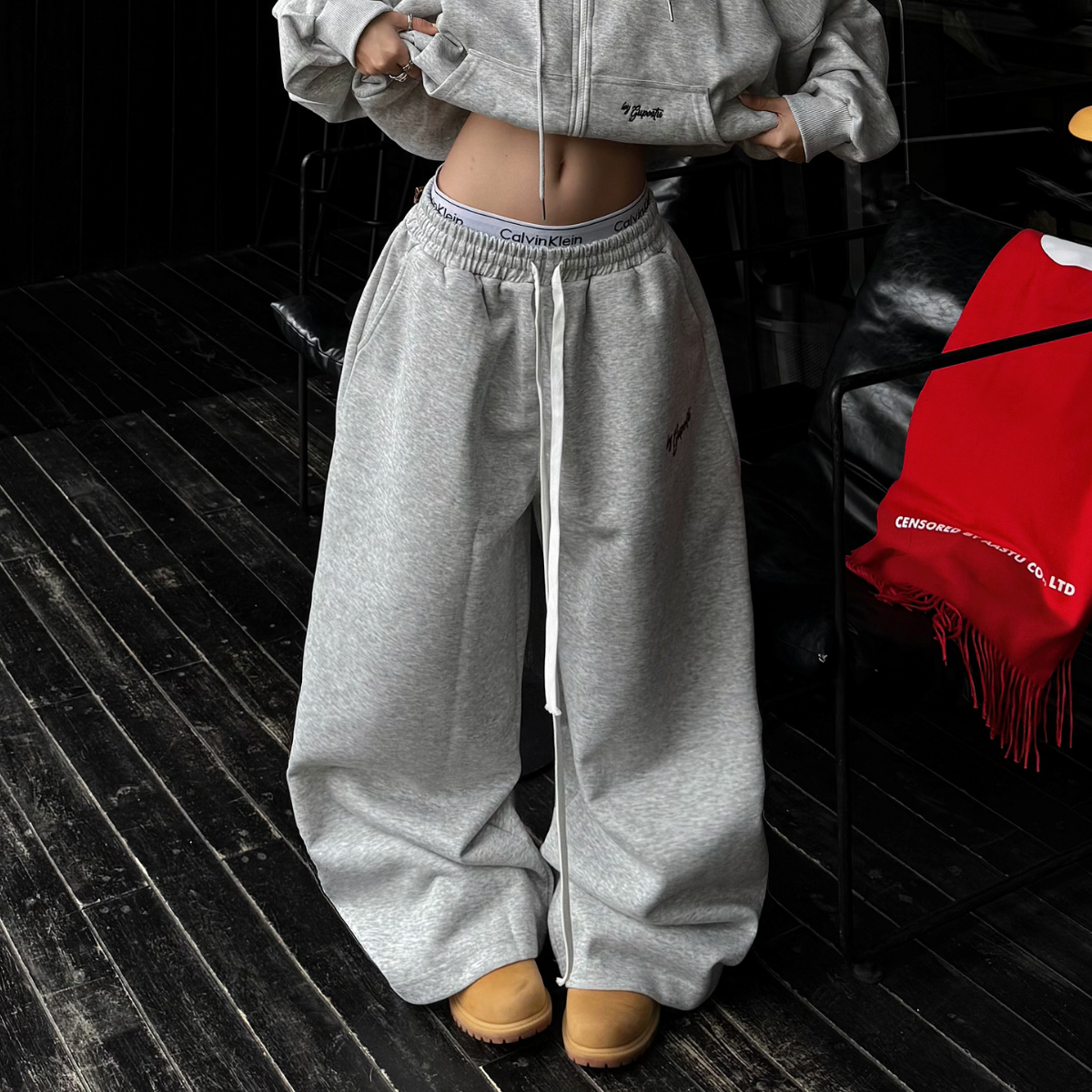 Quần Dài Nỉ Ống Rộng GUPO Vải Nỉ Ép Hàn 380GSM Form Rộng Unisex Local Brand - QDN-01_thumbnail_2