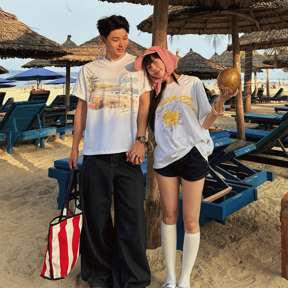 Áo thun Trắng 𝙎𝙪𝙢𝙢𝙚𝙧 𝙑𝙞𝙗𝙚 𝙂𝙐𝙋𝙊 Áo Thun Đi Biển Form Boxy Unisex Local Brand Chính Hãng - ATH01_thumbnail_2