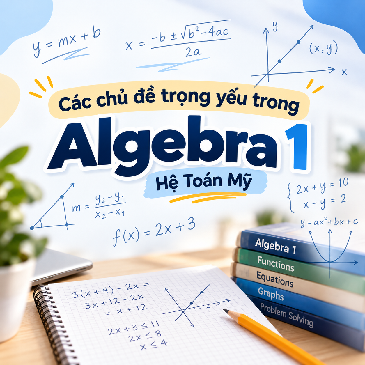 Các chủ đề trọng yếu trong Algebra 1 – Hệ Toán chương trình Mỹ