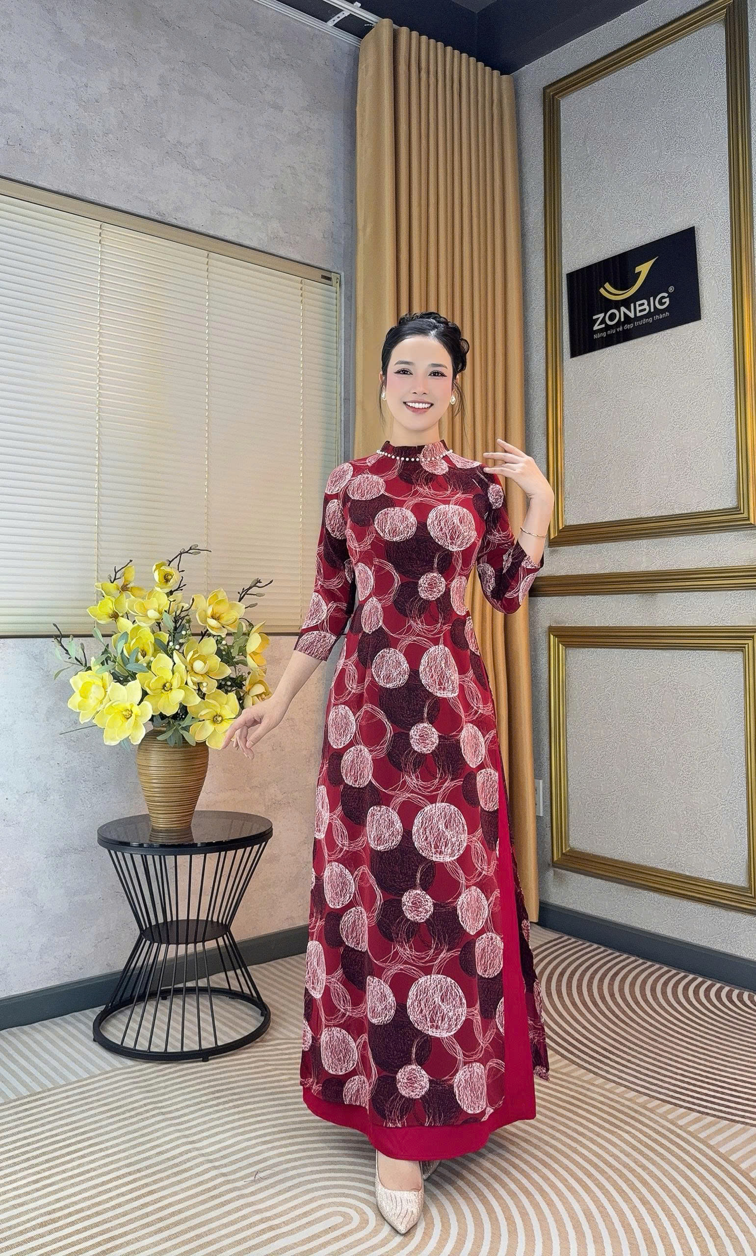 Đầm giả áo dài - Y2227 - Thương hiệu ZONBIG