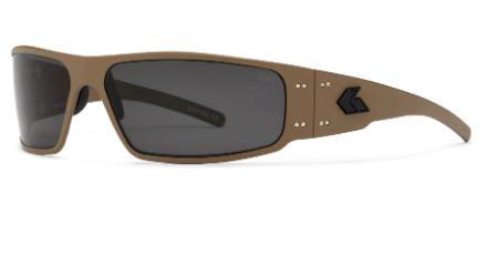 Gatorz (ANZI Z87 + MILSPEC) Magnum - Tan w/ Black Logo, Smoke w/ Anti-Fog (GZ-01-302)