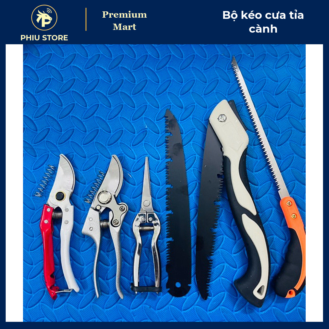 Bộ Dụng Cụ Tỉa Cành Làm Vườn Thép SK5 4–13 Món - Kéo Cắt Cành, Kéo Tỉa, Cưa Lách, Cưa Gấp Gọn, Đá Mài - PHIU STORE_thumbnail_4