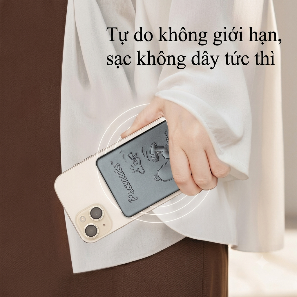 Pin Sạc Dự Phòng MagSafe Peanuts Snoopy – Không Dây 15W & PD 20W_thumbnail_1