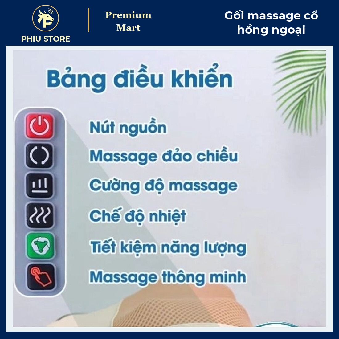 Gối Massage Hồng Ngoại Cổ Vai Gáy 16 Bi, 20 Bi - Mát Xa Cổ Vai Lưng Chân Tay, Có Chế Độ Nhiệt - PHIU STORE_thumbnail_5