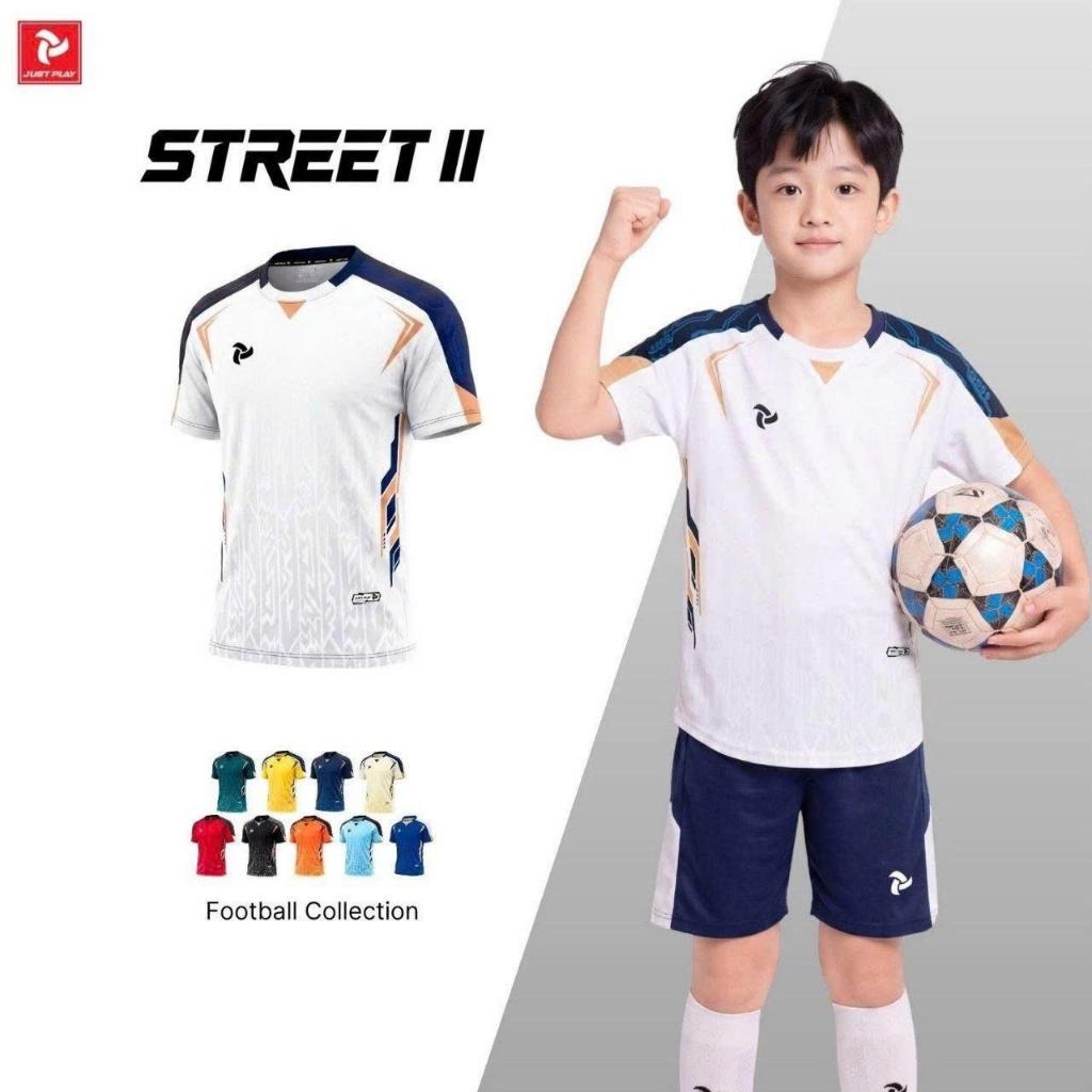 BST Quần Áo Bóng Đá Trẻ Em Just Play Street 2 Thun Lạnh Cao Cấp Thể Thao Đương Đại