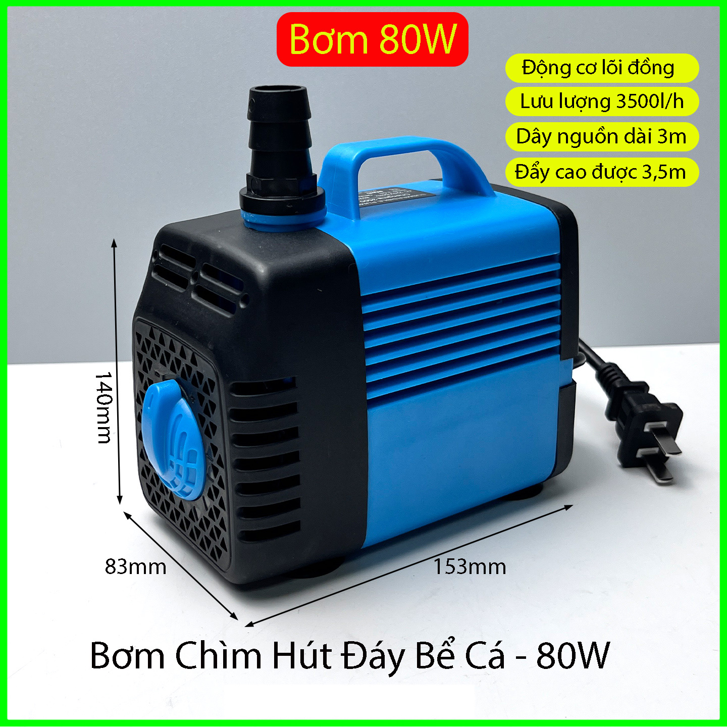 Máy bơm chìm bể cá,hút cặn đáy bể cá, làm non bộ tiểu cảnh, làm mát thiết bị, bơm lọc nước, thác nước_thumbnail_1