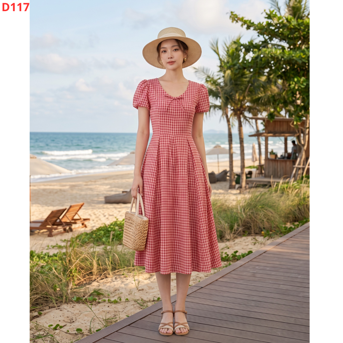 D117-Đầm midi caro đỏ_thumbnail_1