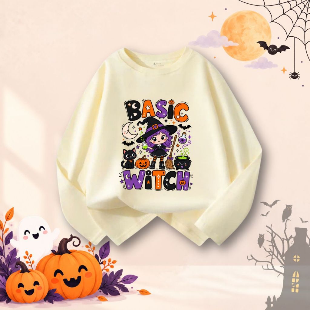 Áo thun dài tay bé gái nhiều hình in Halloween - Loza Kids KT017_thumbnail_0