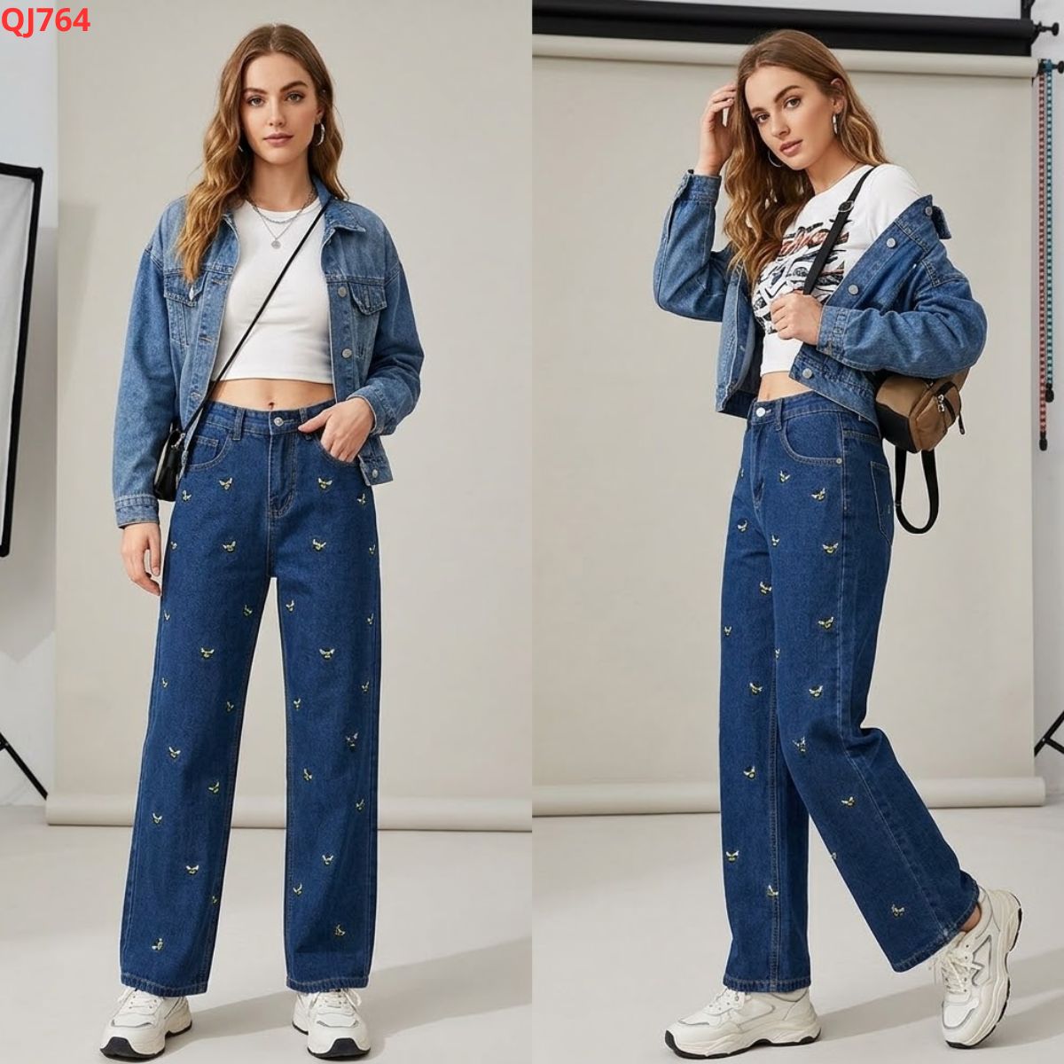 QJ764 - Quần jeans ong