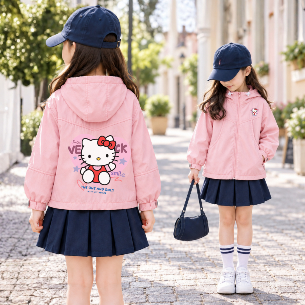 Áo gió bé gái hình Hello Kitty - Loza Kids AJ3750 AJ3750