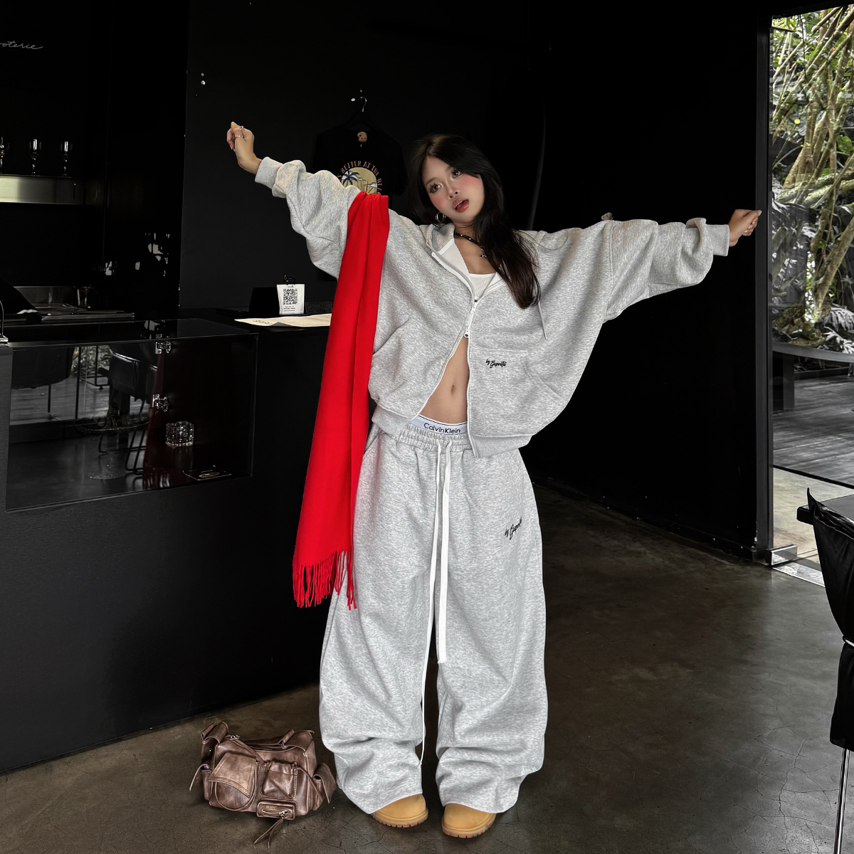 Set Bộ Nỉ Áo Hoodie Zip Soulmate GUPO Form Boxy Quần Dài Form Rộng Unisex Local Brand - SETNI_thumbnail_2