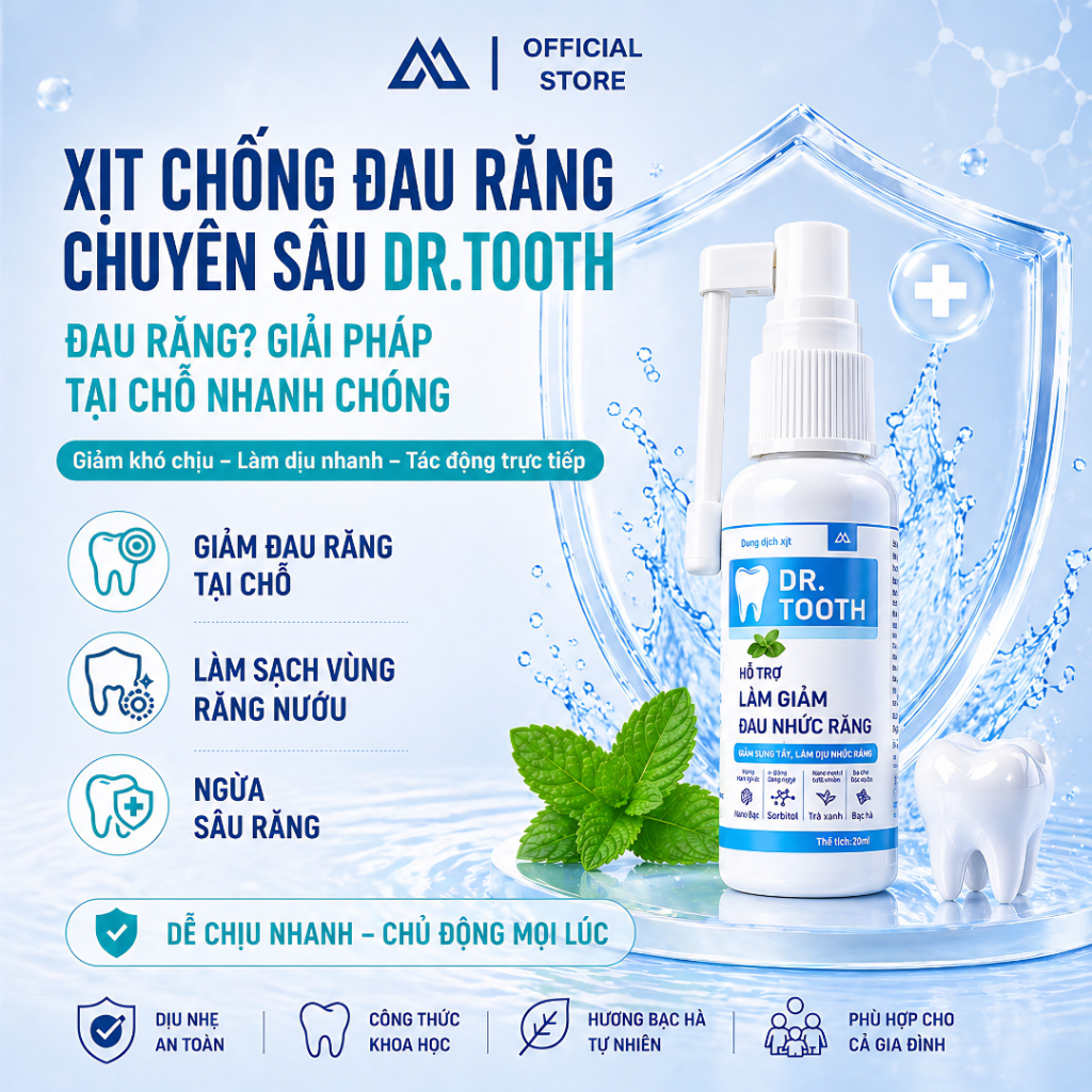 [Combo chăm sóc răng miệng] Dung dịch xịt Dr.Tooth + Nước súc miệng Dr.Tooth_thumbnail_1