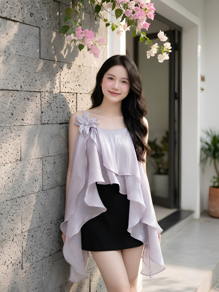 M36 - Set Áo Voan Tơ và Chân Váy Li Tầng Cao Cấp_thumbnail_3