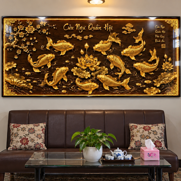 Tranh Cửu Ngư Quần Hội