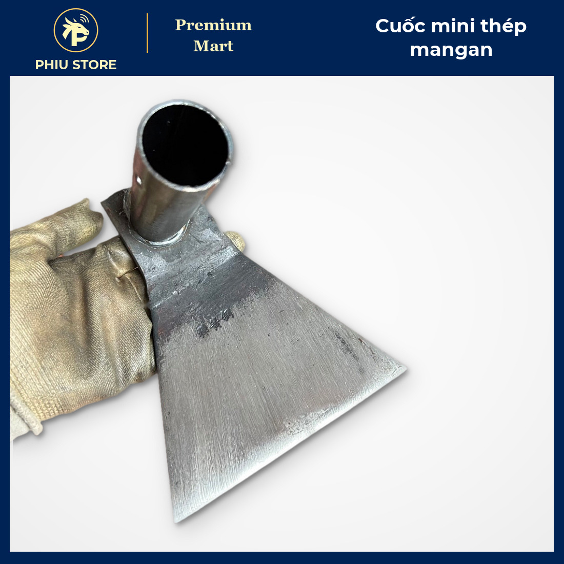 Combo 2 Lưỡi Cuốc Mini Làm Vườn Thép Mangan Sắc Bén - Cuốc Đất, Xạc Cỏ, Không Kèm Cán - PHIU STORE_thumbnail_2