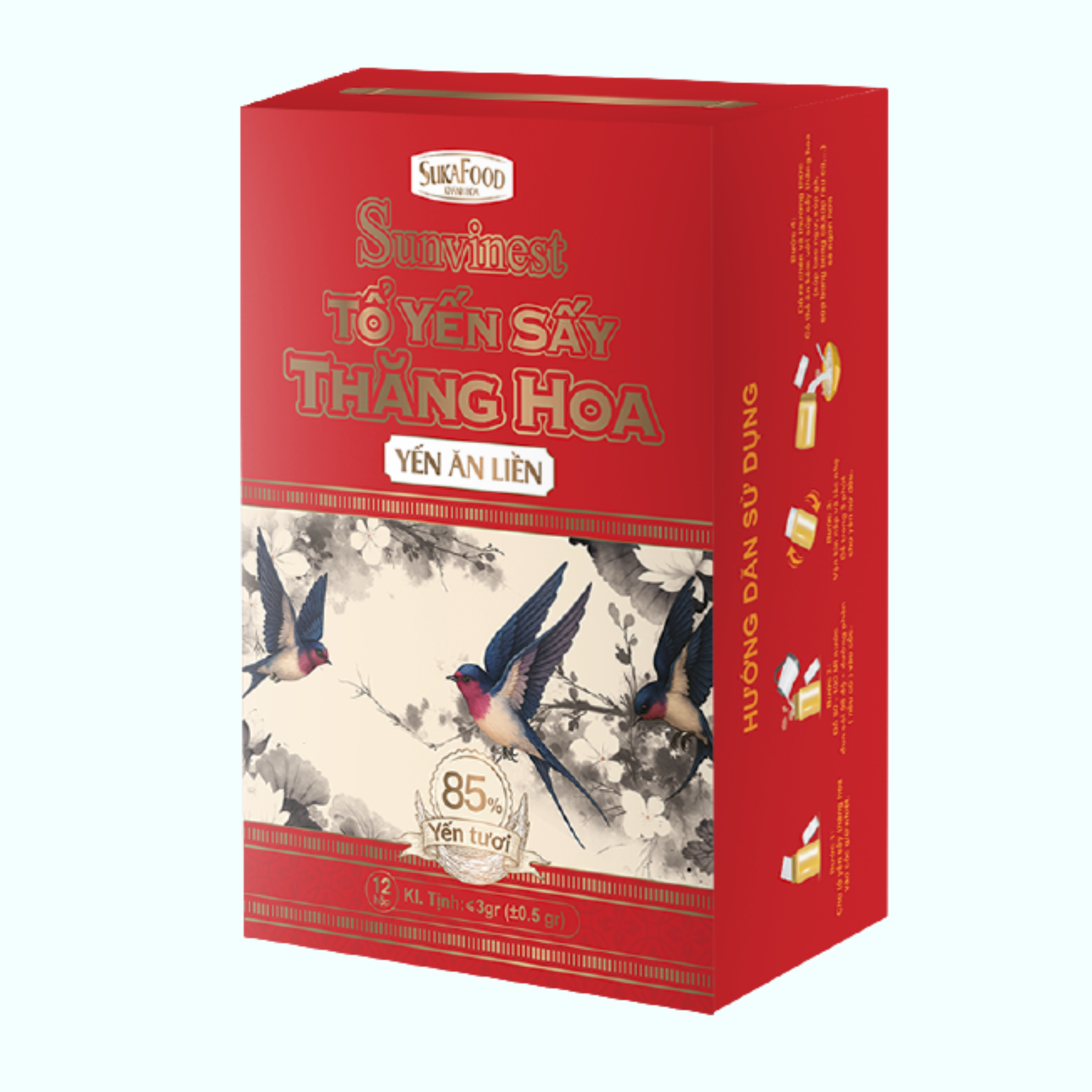 [CB5] YẾN SẤY THĂNG HOA (12 hộp + gói đường phèn + hộp 1 sản phẩm bên ngoài )