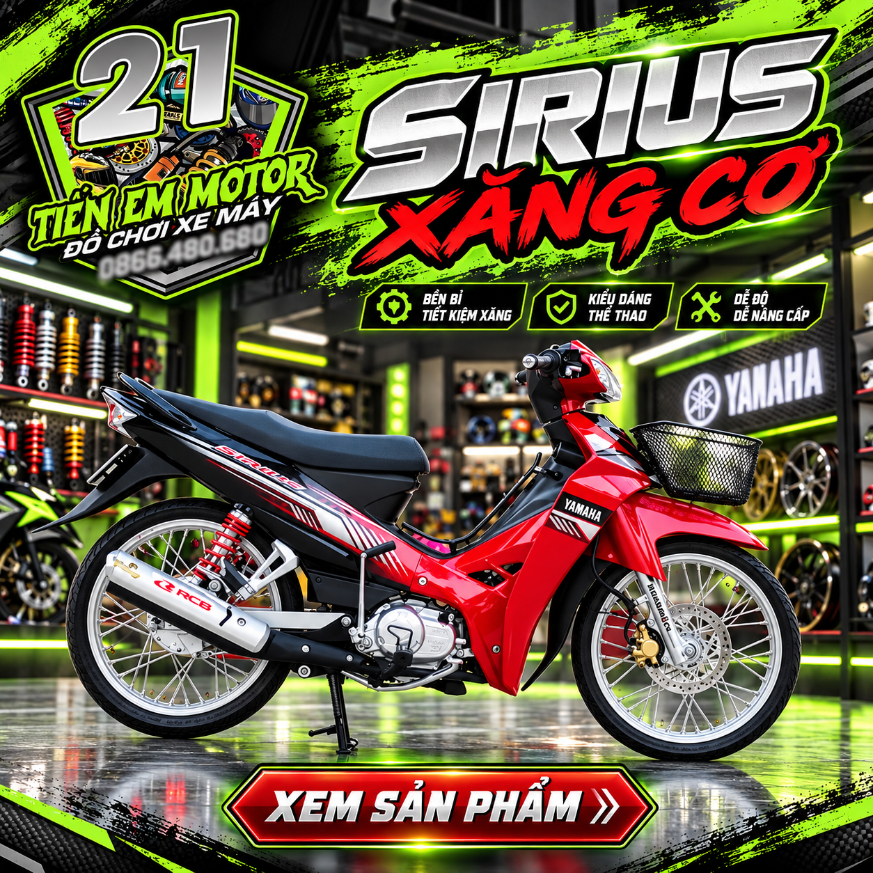 Bộ nhựa Sirius Xăng cơ - HTV_0