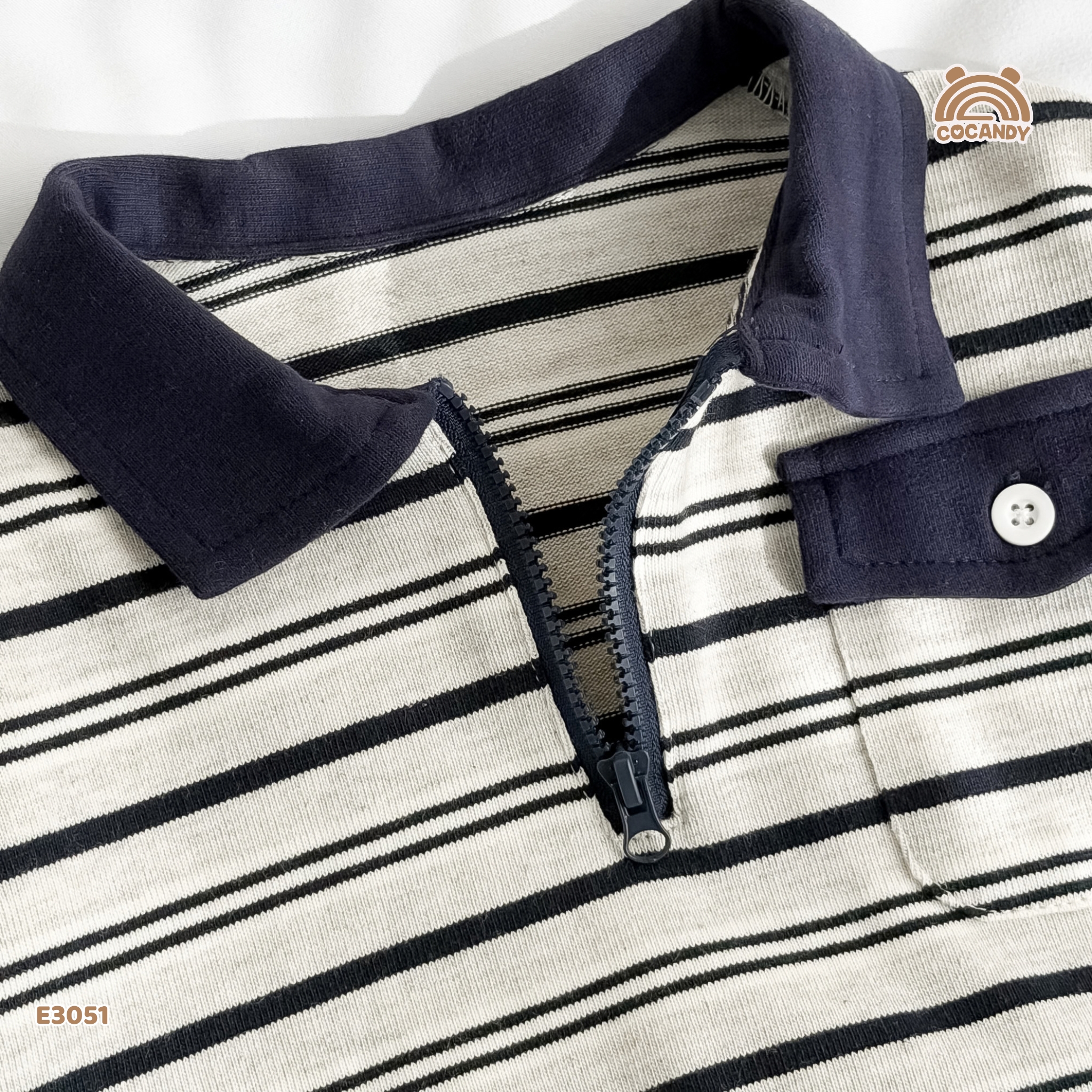 Áo dài kẻ XANH polo ốp hộp_thumbnail_6