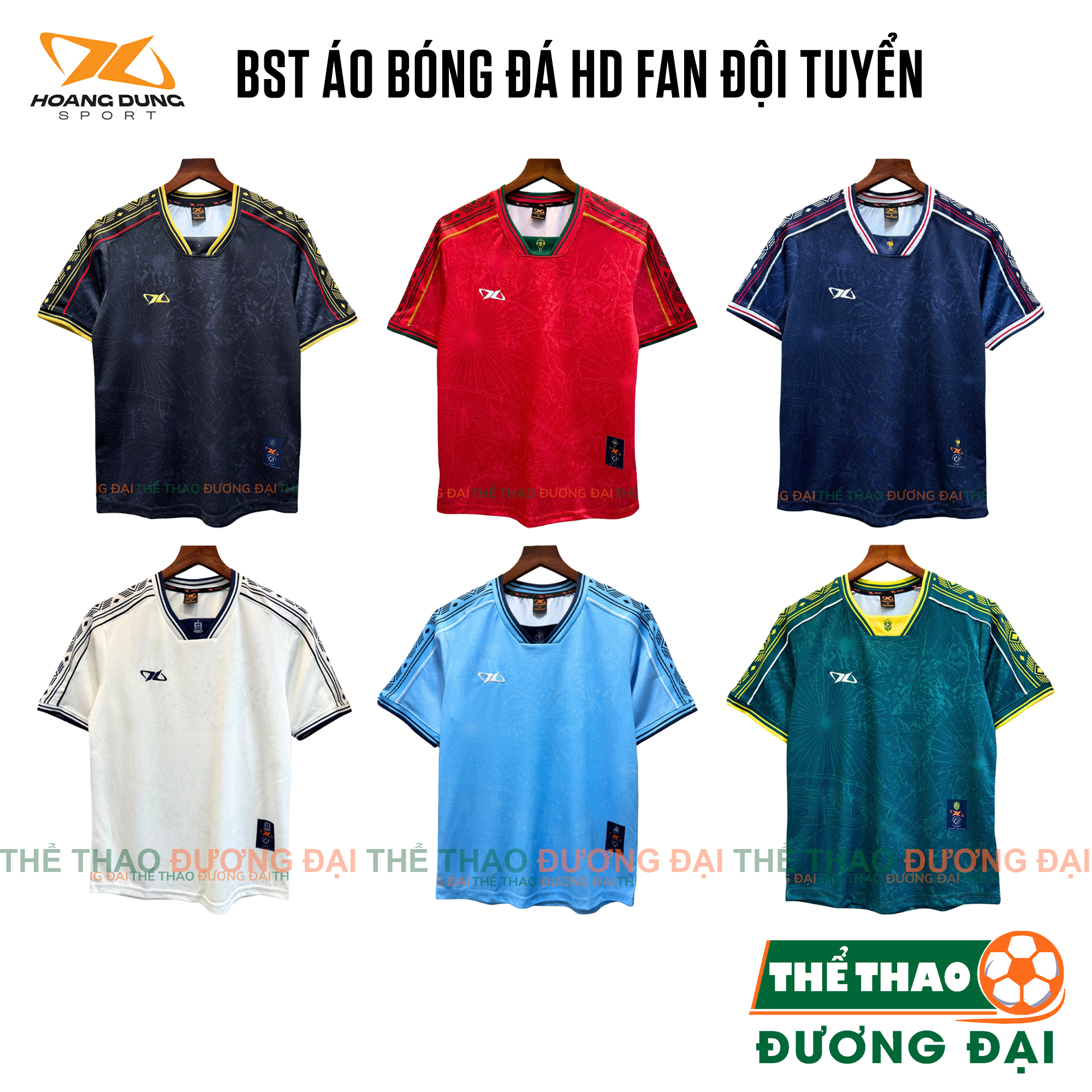 BST Áo Bóng Đá HD Fan Đội Tuyển Thun Mè S-Comf Thoáng Khí Thể Thao Đương Đại