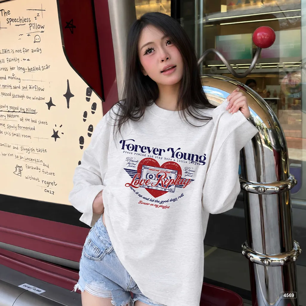 Áo thun boxy cotton xước Miucho phong cách thể thao Mỹ 4569_thumbnail_2