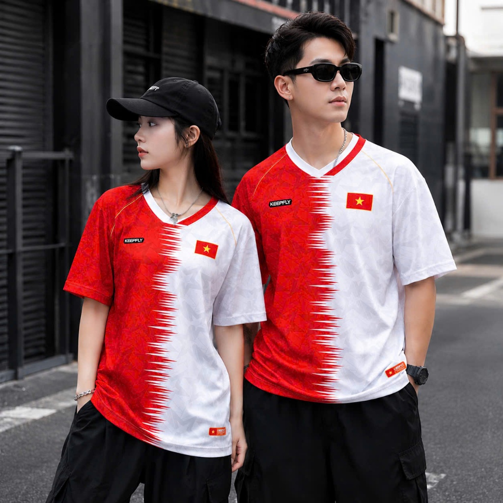 Áo Bóng Đá Keepfly Vintage Jersey Đội Tuyển Vải Mè Sọc Thoáng Khí Thể Thao Đương Đại_thumbnail_0