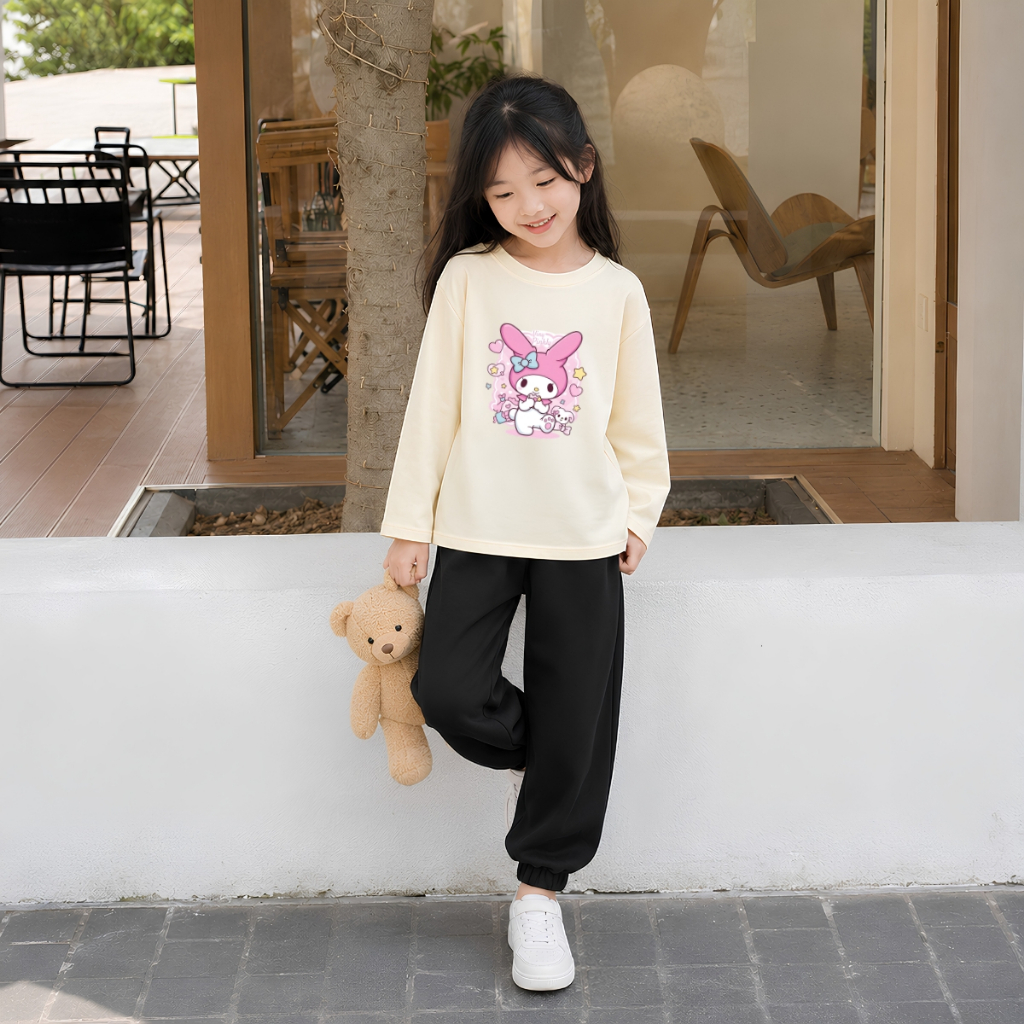 Set bộ Thu - Đông chất liệu cotton bé gái hình Medoly đáng yêu - Loza BW723_thumbnail_3