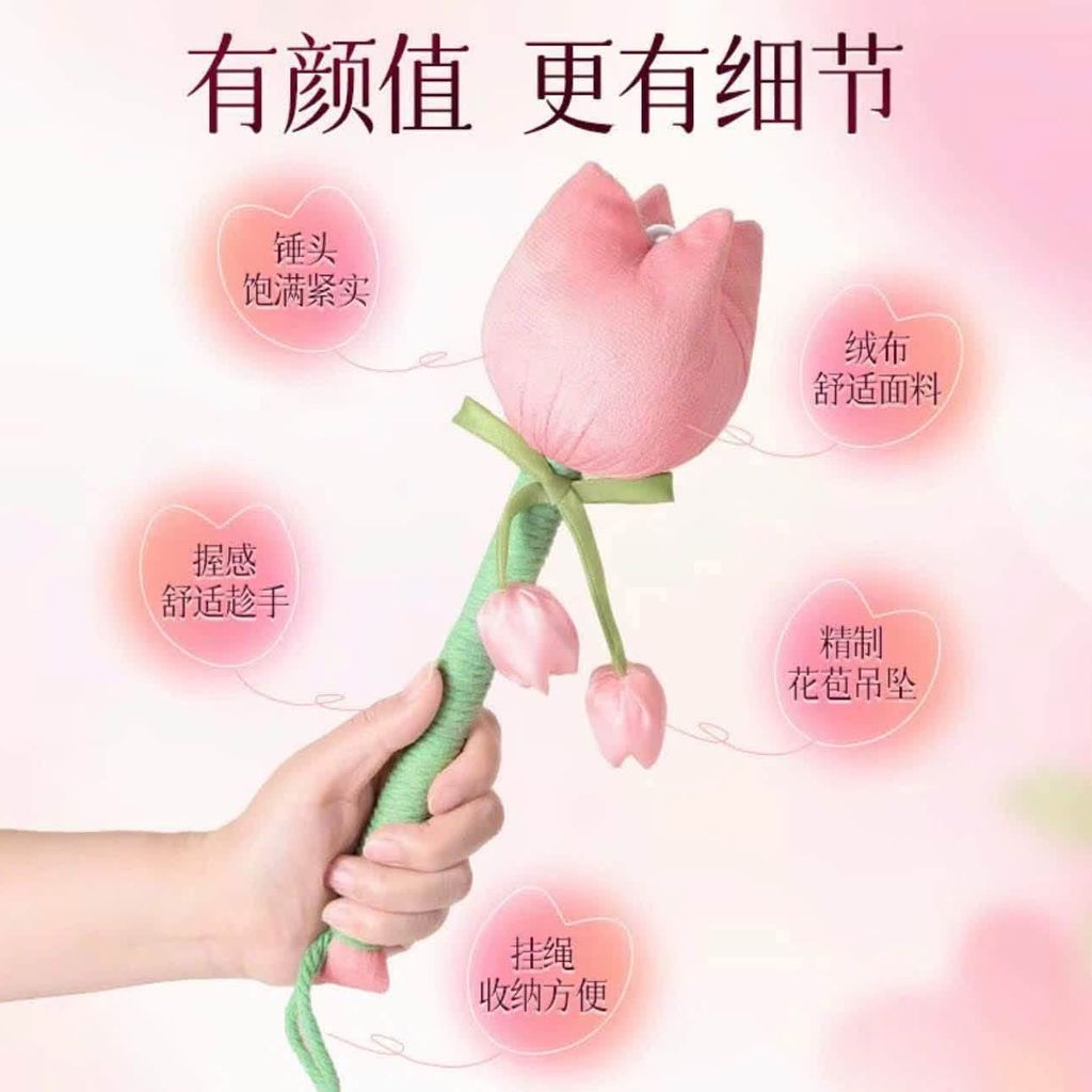 Búa Massage Ngải Cứu Hình Hoa Tulip Đấm Lưng, Làm Quà Tặng_thumbnail_4