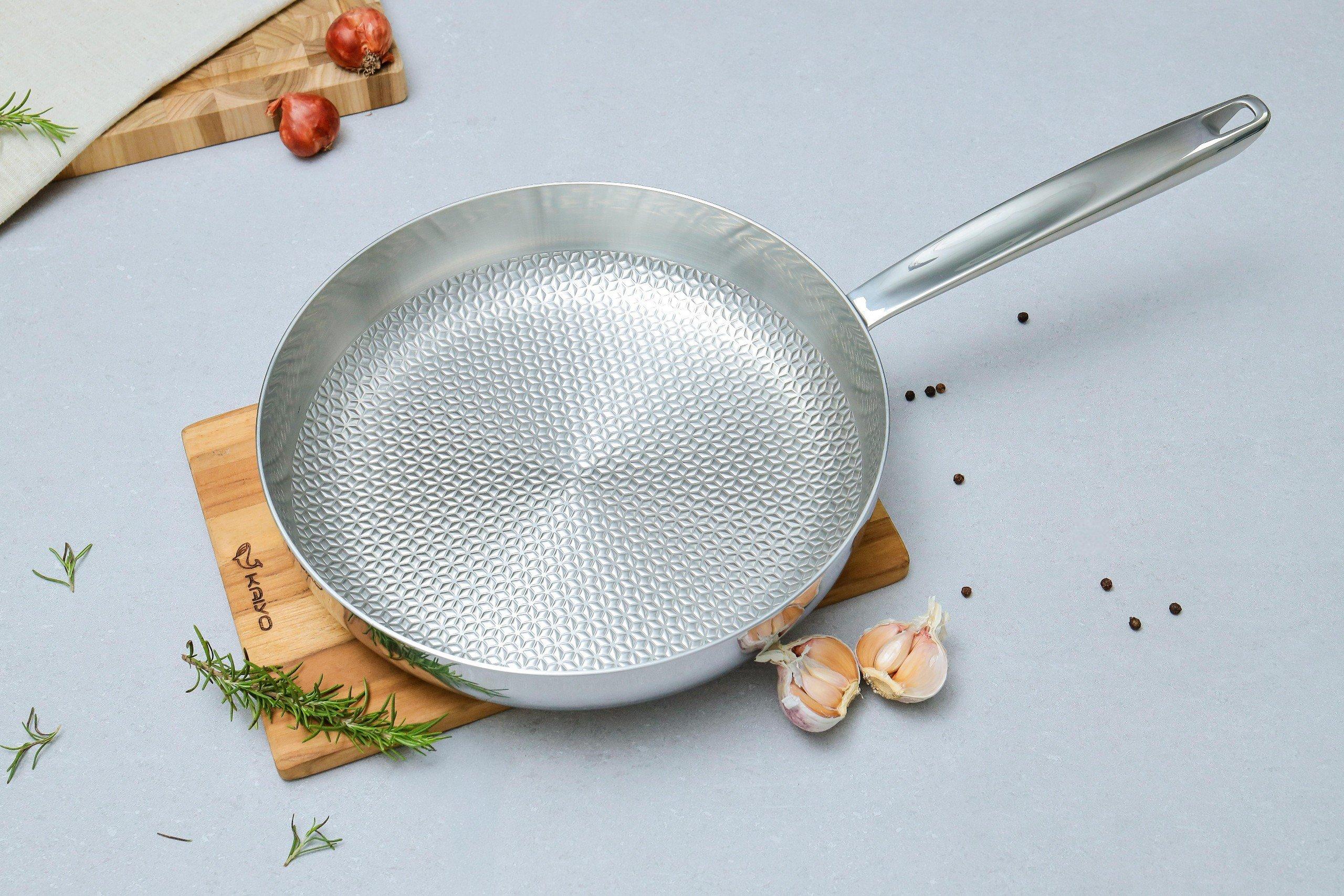 Chảo inox Vân Nổi Embrossed Silver Crown Kaiyo_thumbnail_7